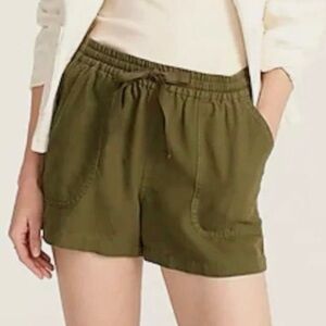 J Crew Point Sur Green Drawstring Waist Shorts
